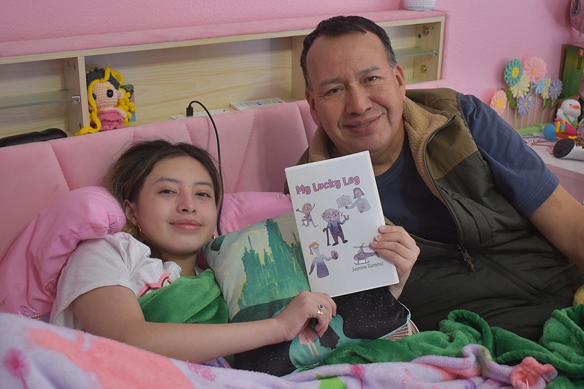 Jasmine Ramirez, 14, has been heavily supported by her father Manuel Ramirez, mother Verenice Sanmiguel and six older siblings throughout her journey.