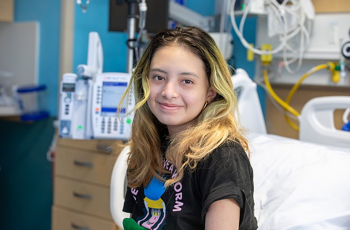 Jasmine Ramirez, 14, is now recovering from the amputation of her 174-pound leg that was performed at Johns Hopkins All Children’s Hospital in St. Petersburg on Dec. 11.