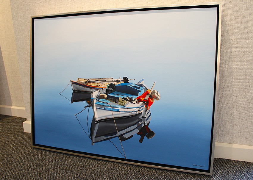 Those looking to add a slice of serenity to their home decor can find works like this painting by Ilkin Deniz at the 6th annual New to You art sale starting Feb. 2.
