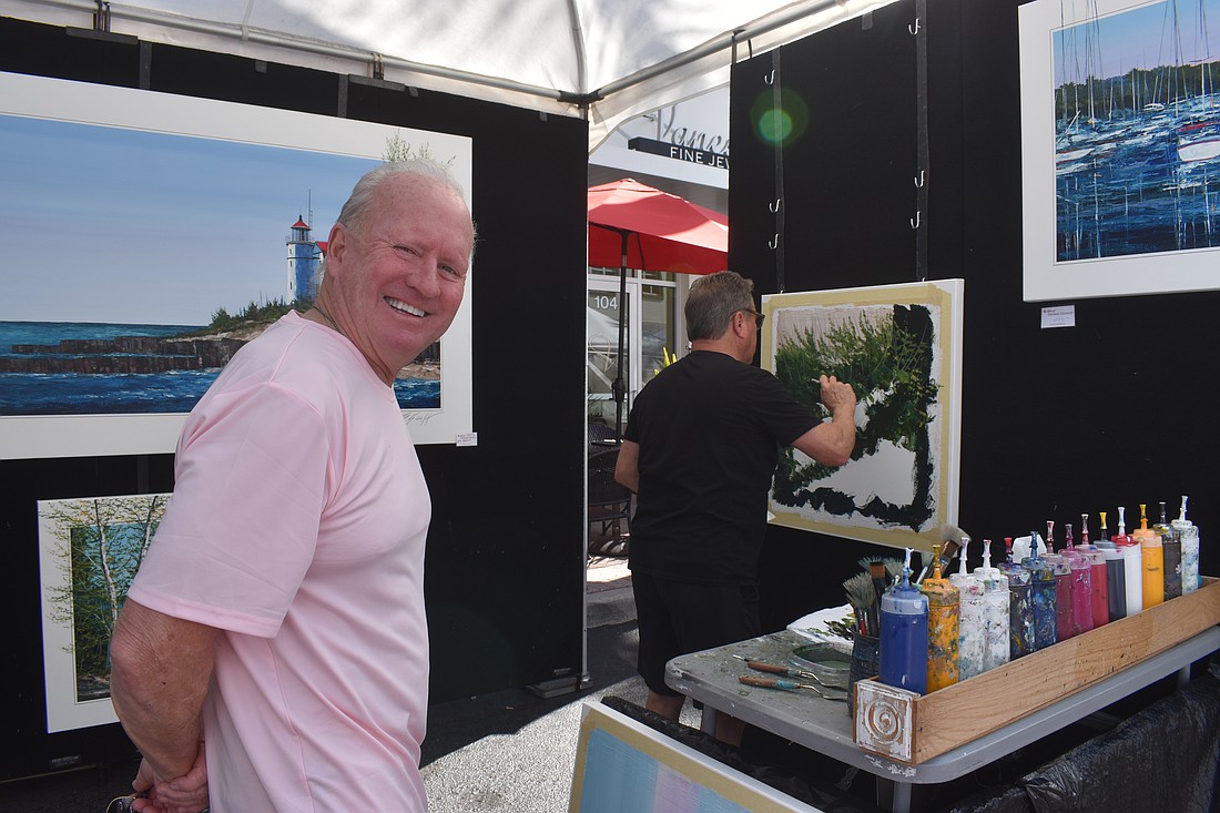 Lakewood Ranch's Douglas Grierson said he is amazed by how talented the artists, including painter Thomas Legault, are at the Lakewood Ranch Fine Art Festival.