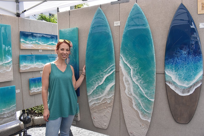 Sarasota's Rachel Wu started her business Crafted by Rachel to share her epoxy resin art inspired by the sea. She said the 