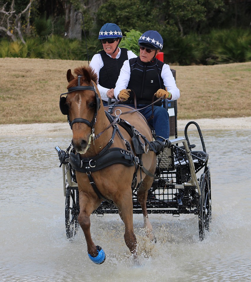 Combining Driving at TerraNova is a family affair for Anna Koopman and her 83-year-old dad, Robert Koopman.