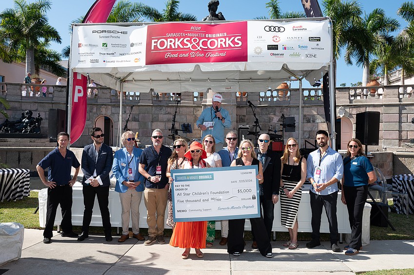 Sarasota-Manatee Originals donates $5,000 to All Star Children's Foundation.