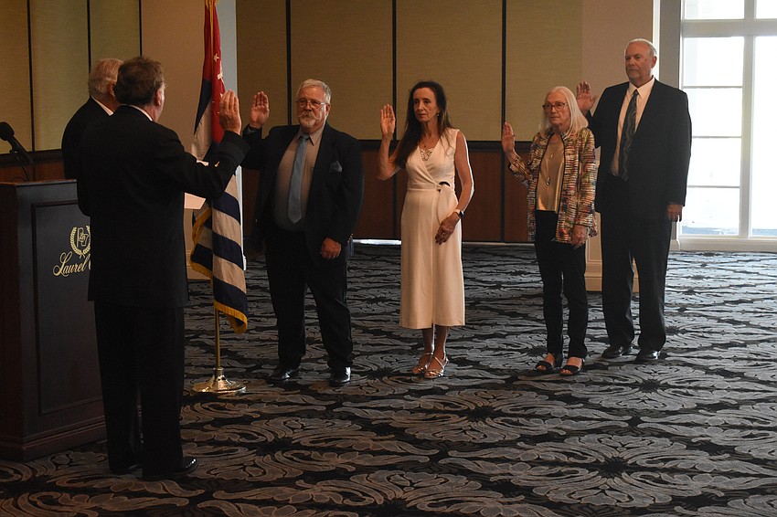 District 22 Comander Ron Jones leads Executive Officer; Lt. Commander Samuel Doak; Secretary, Lt. Commander Domini Wood; Assistant Administrative Officer, 1st Lt. Lois McKenzie; Assistant Administrative Officer, 1st Lt. Perry Page.