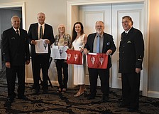 Commander David Siesel; Assistant Administrative Officer, 1st Lt. Perry Page; Assistant Administrative Officer, 1st Lt. Lois McKenzie; Secretary, Lt. Commander Domini Wood; Executive Officer; Lt. Commander Samuel Doak; and District 22 Comander Ron Jones.