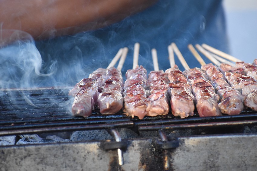 Skewers are prepared at G&S.