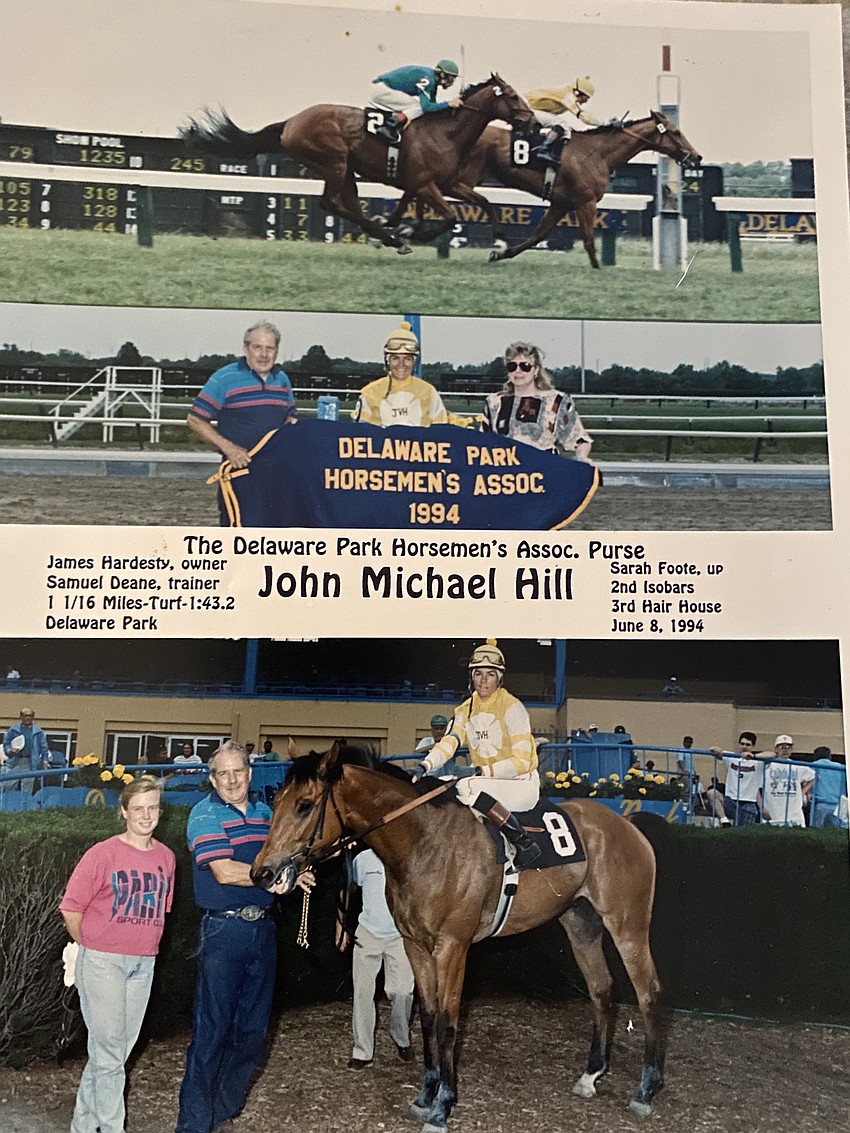 Sarah Frederick, then Sarah Foote, competes with The Delaware Park Horsemen's Association in 1994.