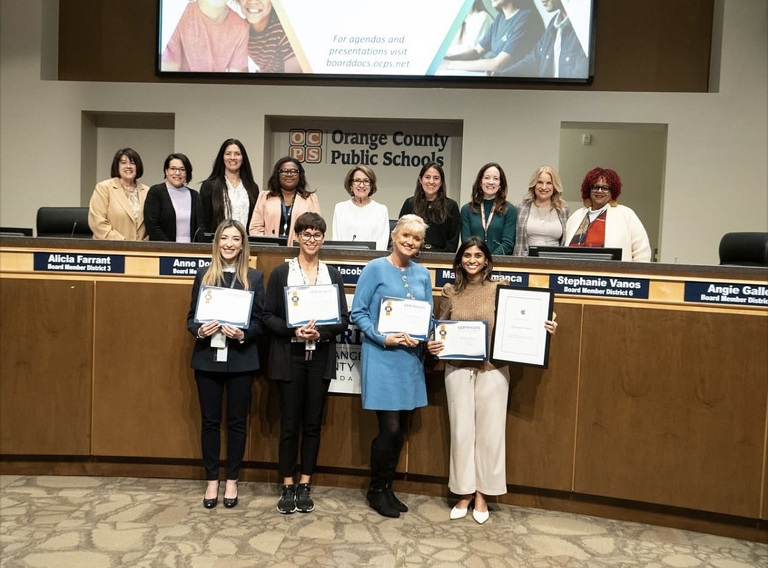 Principals at these schools were recognized by the OCPS board for their accomplishment.