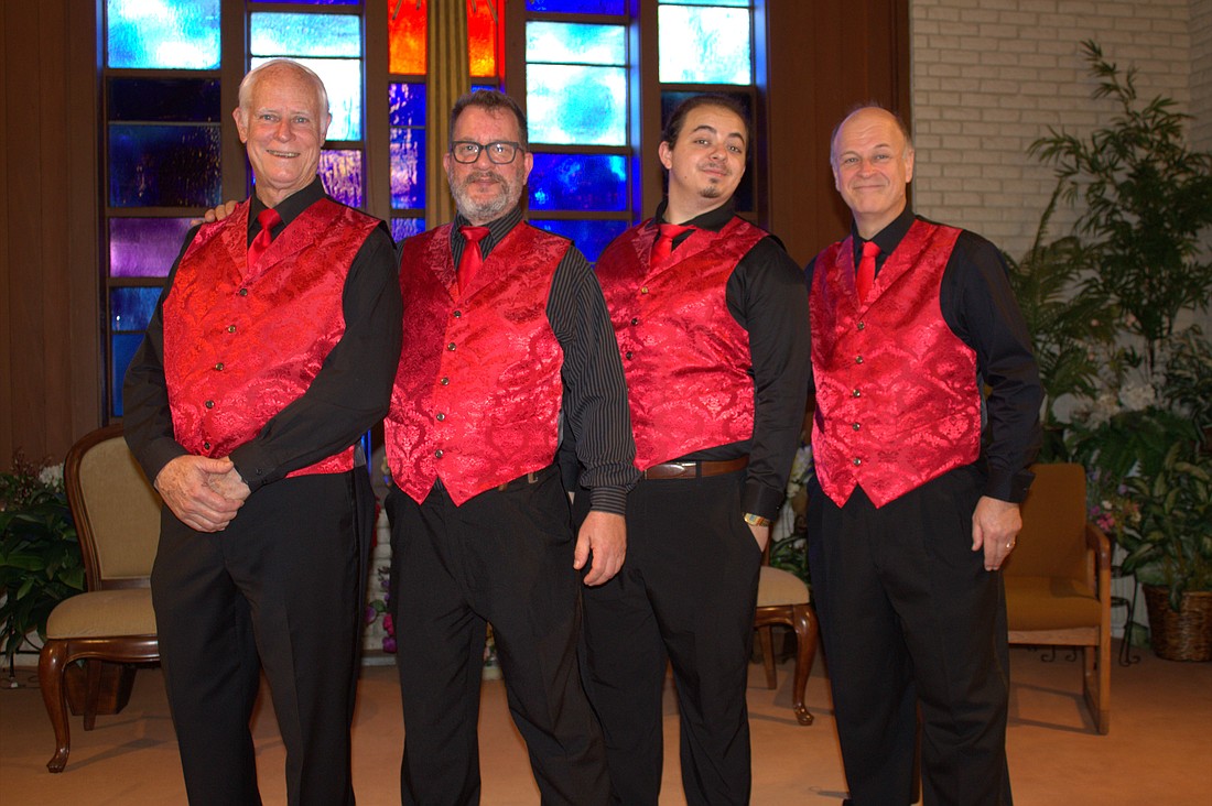 The Ebb Tides barbershop quartet: Terry Ezell, Brad May, Nathan Ward and Brian Kerr. Courtesy photo