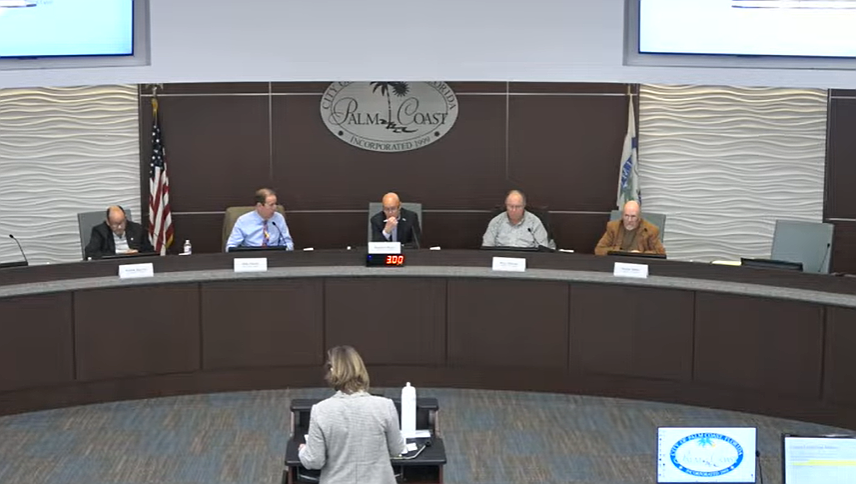 The Palm Coast Charter Review Committee had its final meeting on Jan. 26. Screenshot from meeting livestream