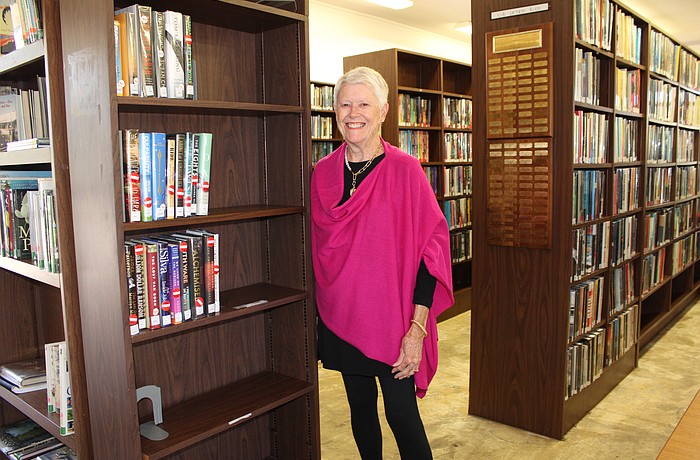Mary Baker, board president of the Longboat Library, says guests can plan a fun book date for Valentine's Day to shop the annual sale.