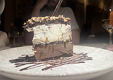 The one, the only, the Brownie Ice Cream Stack at Michael's on East.