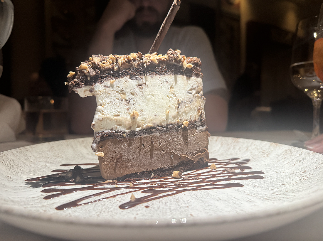 The one, the only, the Brownie Ice Cream Stack at Michael's on East.