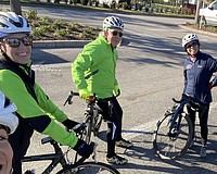 Village Idiots Cycling Club member Patrick Franklin Sr. (center) was killed riding his bicycle Jan. 22 when hit by a truck pulling a trailer on Conquistador Parkway in Bradenton.