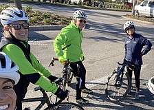 Village Idiots Cycling Club member Patrick Franklin Sr. (center) was killed riding his bicycle Jan. 22 when hit by a truck pulling a trailer on Conquistador Parkway in Bradenton.