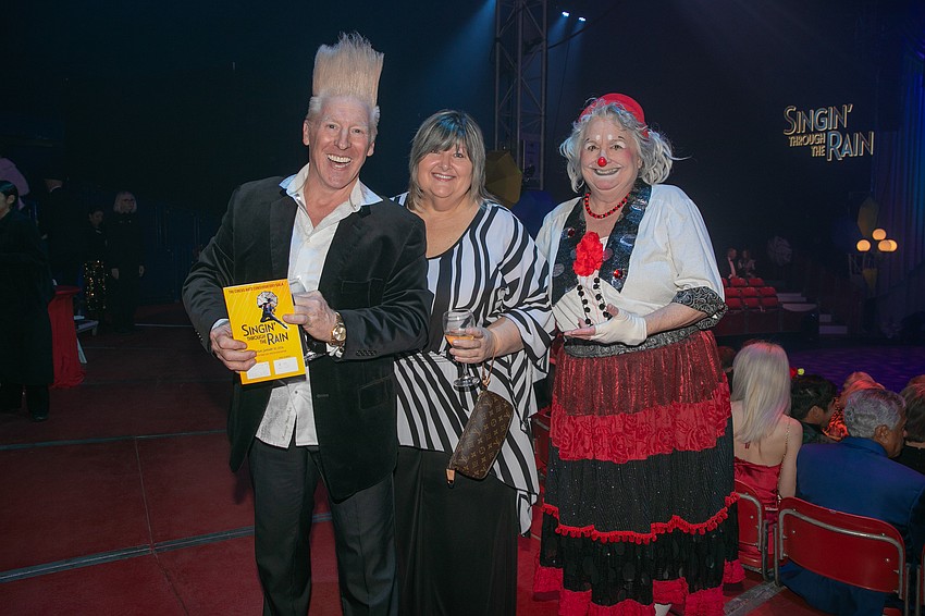 Bello and Jennifer Nock with Karen the Clown