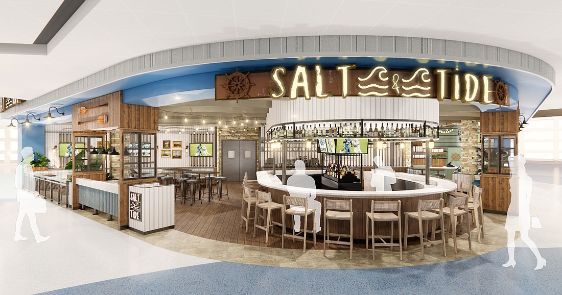 Salt & Tide seafood restaurant is planned at Jacksonville International Airport in the new Concourse B, which is under construction.