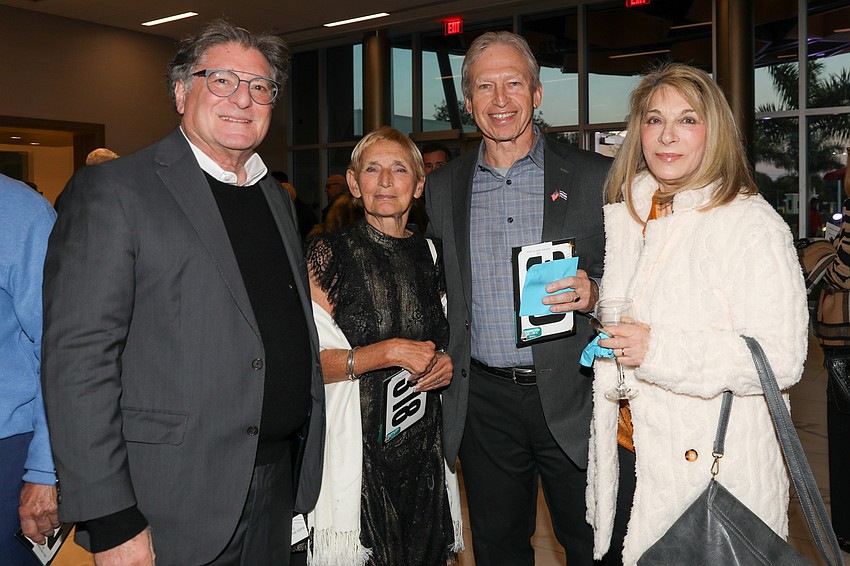 Rabbi Stuart Altshuler and Claire Walford with Isaac and Vivien Kalvaria