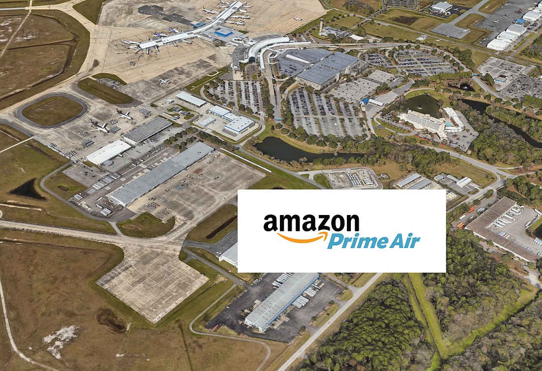 Amazon Air, also known as Prime Air, plans to lease Air Cargo Building Four at Jacksonville International Airport. It is the building at the bottom center.