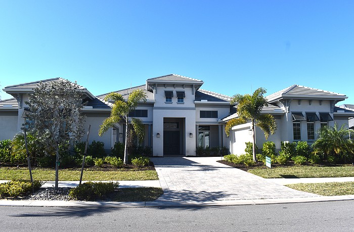 This Wild Blue at Waterside home at 1122 Blue Shell Loop sold for $3.35 million.Built in 2025, it has four bedrooms, four-and-a-half baths, a pool and 4,290 square feet of living area.