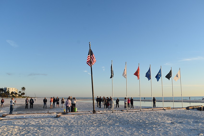 Attendees gather for the ceremony.