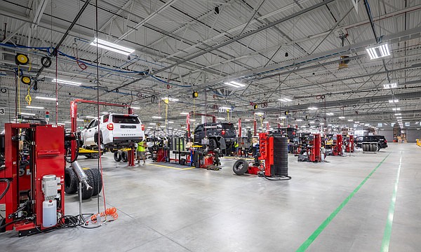 The interior of the Southeast Toyota Distributors processing and distribution facility.