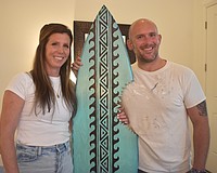 Sweetwater's Whit and Taylor Wesenberg founded Humu's Island Treasures after selling five handmade art pieces within a day of being posted on Facebook marketplace.