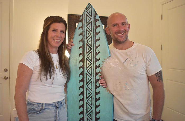 Sweetwater's Whit and Taylor Wesenberg founded Humu's Island Treasures after selling five handmade art pieces within a day of being posted on Facebook marketplace.