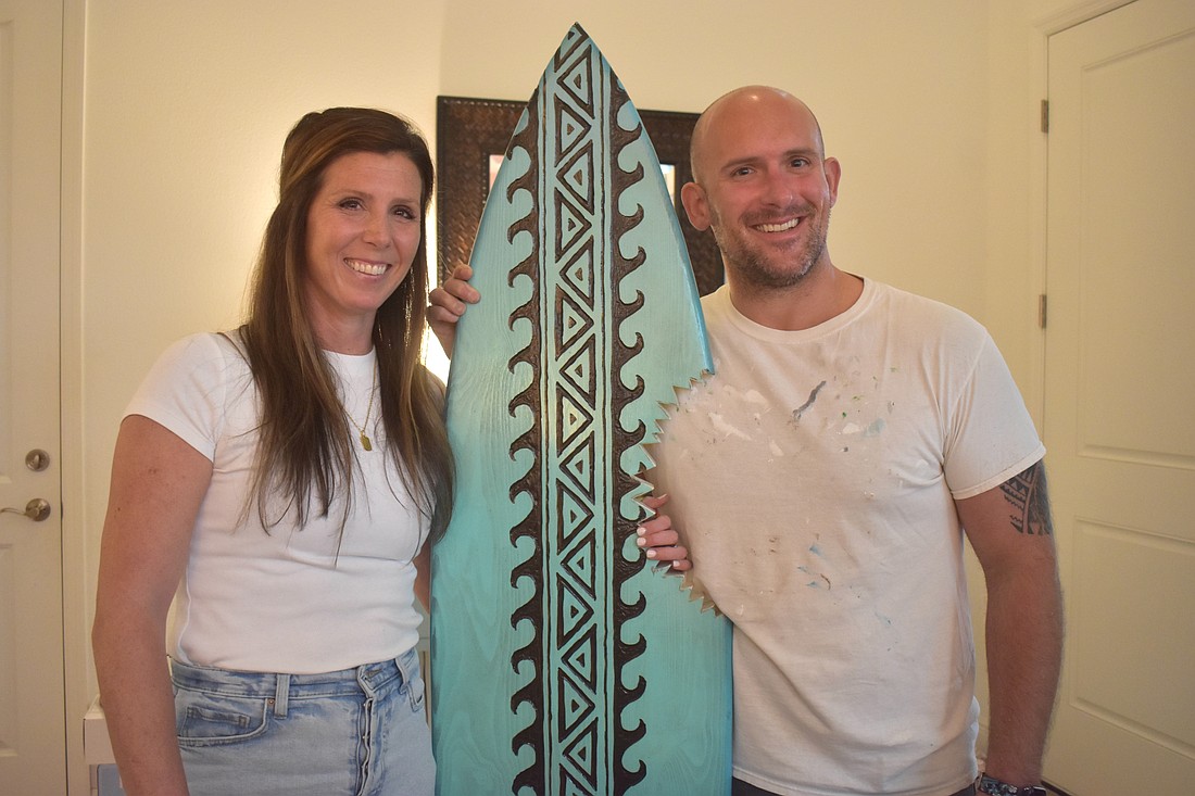 Sweetwater's Whit and Taylor Wesenberg founded Humu's Island Treasures after selling five handmade art pieces within a day of being posted on Facebook marketplace.