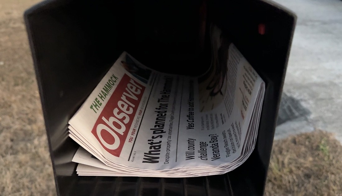 The Hammock Observer, coming soon to mailboxes in The Hammock. Photo by Brian McMillan