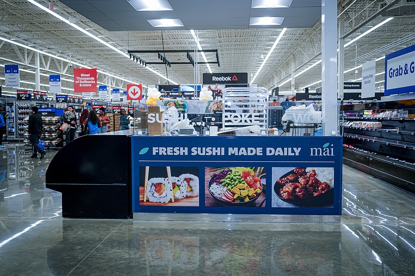 The new Walmart Supercenter near Oakleaf features a fresh sushi bar.