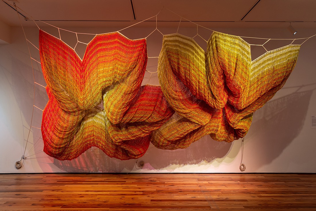 Work by Janet Echelman in “Radical Softness” at Sarasota Art Museum through April 26.