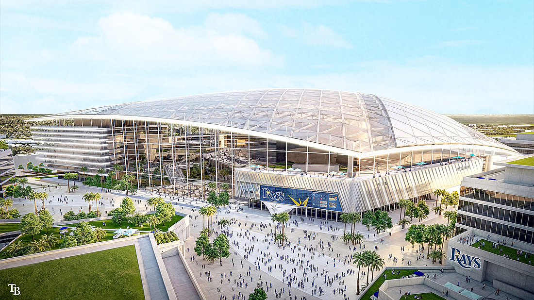 The new Tampa Bay Rays ballpark will, if approved, sit on the site of today's Hillsborough College.
