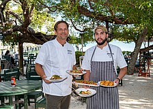 Chefs Justin Kurtz and Ismael Flores showcase some of Mar Vista’s signature dishes.