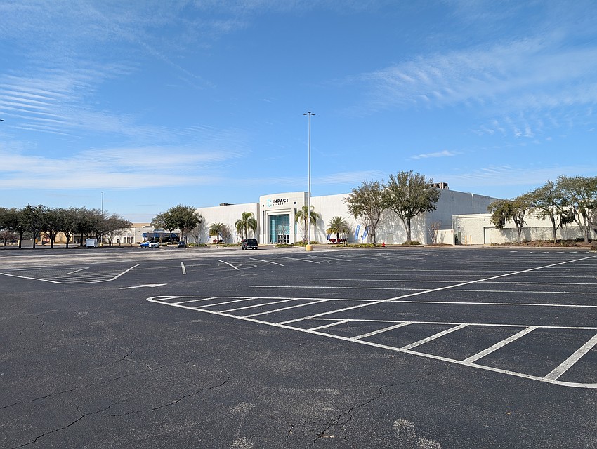The parking lot in front of Impact Church at Regency Square Mall. Impact Church owns its building, but Blackwater Regency LLC owns the parking lot.