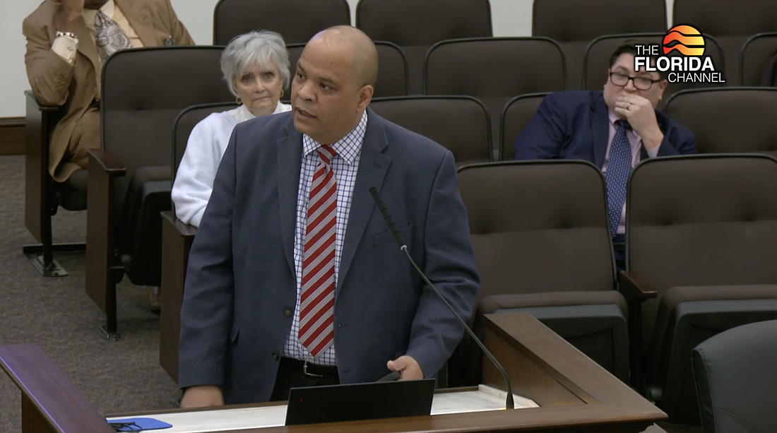 Volusia County School Board member Ruben Colon speaks before the Education & Employment Committee on Feb. 3. Screenshot of Florida Channel livestream