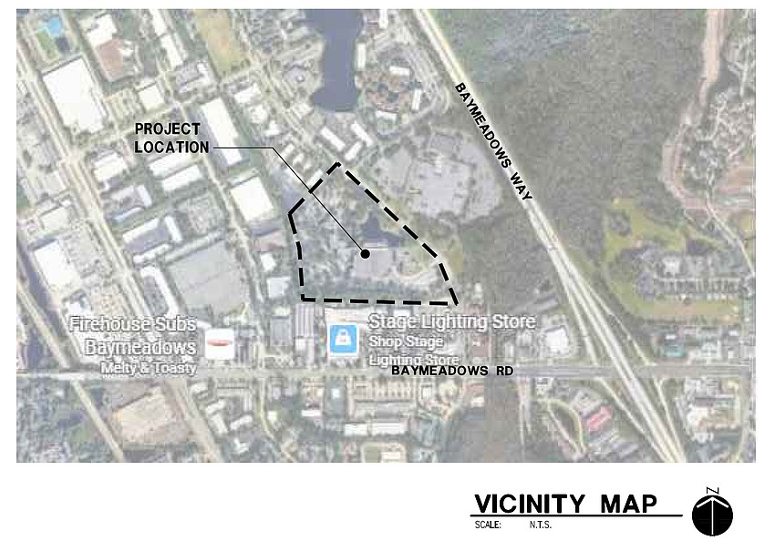 The former AT&T American Transtech campus in Baymeadows at 8000 Baymeadows Way could be demolished to make way for speculative warehouses. The property is west of Interstate 95 and north of Baymeadows Road within the Deerwood  Center office park.