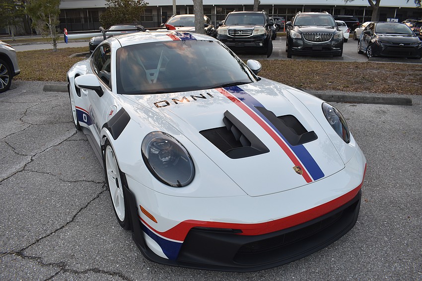 A dozen exotic cars from Lamborghini Sarasota were featured at the event.