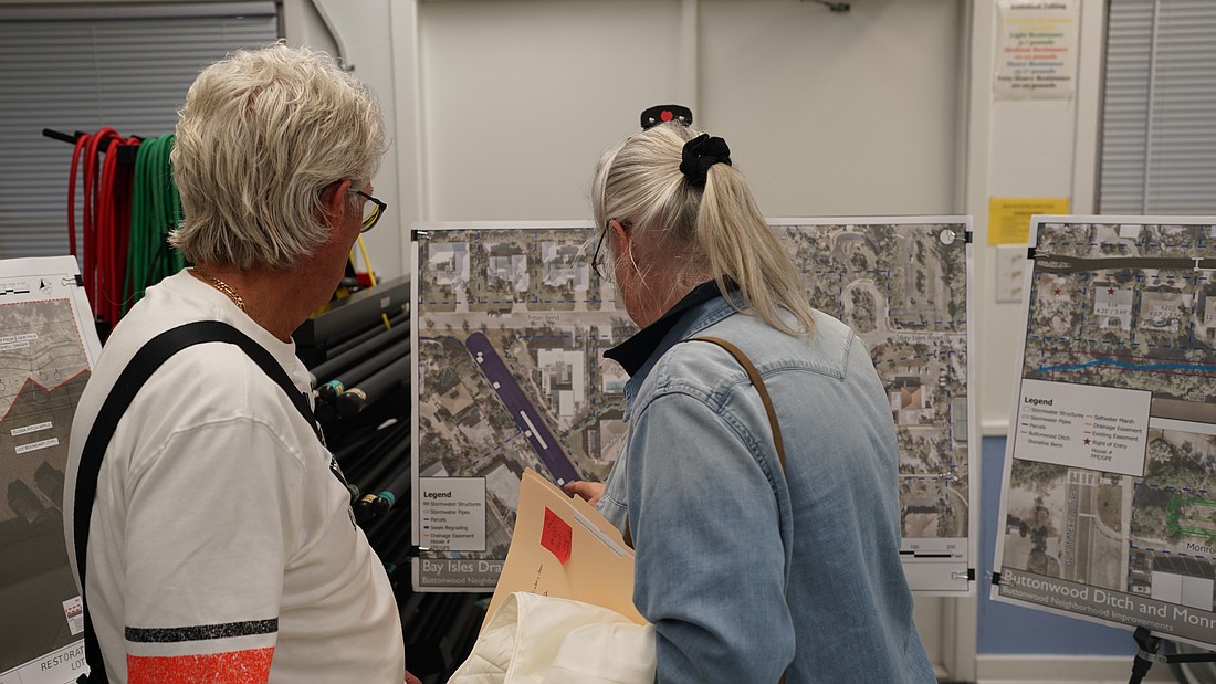 Longboat Key residents gathered at the Bayfront Park recreation center Thursday, Feb. 5 where engineering firm Kimley-Horn & Associates shared 60% plans for Buttonwood Harbour neighborhood improvements.