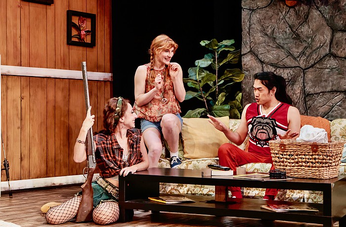 Jamie Saunders, Corrie Owens and Alan Kim star in FSU/Asolo Conservatory's production of "Exit, Pursued by a Bear."