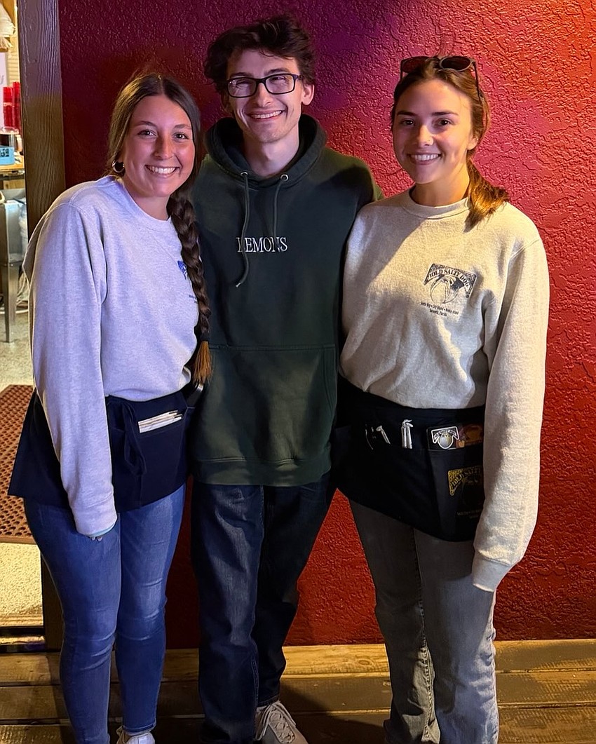 The team at Old Salty Dog City Island were recently surprised with a visit from one of the United States' well-known Olympians. Morgan Swartz and Belle McHugh snapped a photo with pommel horse specialist Stephen Nedoroscik.