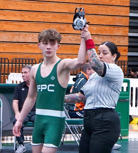FPC sophomore Kevin McLean, who won a Five Star Conference title on Feb. 7, has also won district and regional championships. File photo by Rachel and Abe Mills