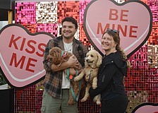 Lakewood Ranch's Eugene Khutoryanskiy and Yana Parker are celebrating this Valentine's Day as fiances alongside their dogs Mittens and Jesse at Barks & Brews on Feb. 10.