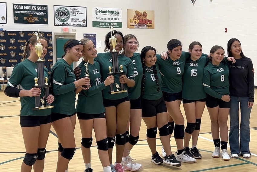 St. Elizabeth Ann Seton Catholic School won the Diocese of St. Augustine volleyball championship. Courtesy photo