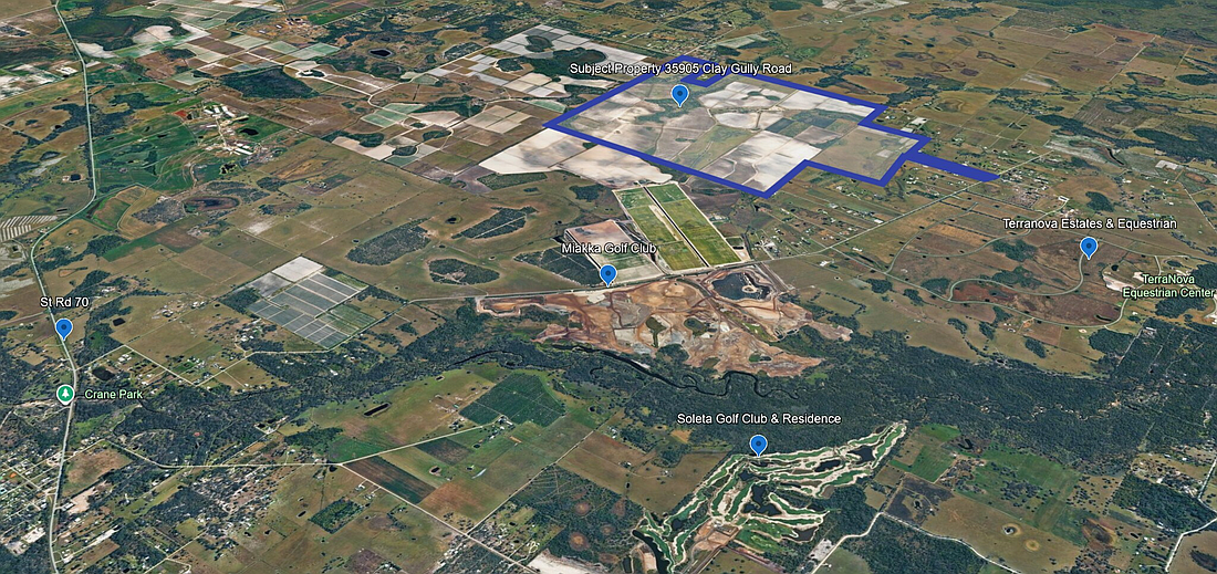 A nearly 1,700 acre parcel of land in Myakka City is being marketed to homebuilders.