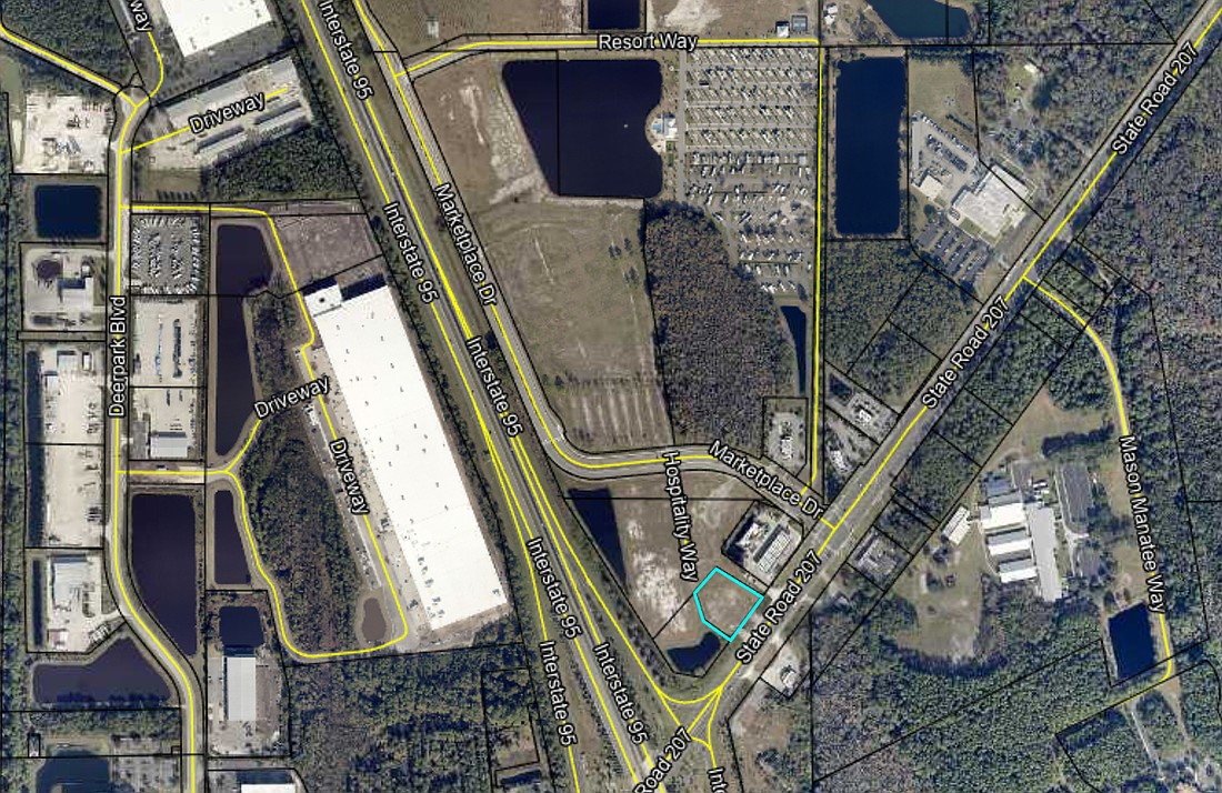 O’Steen Investment Group LLC bought land in St. Johns County that includes this 1.15-acre parcel at 2525 Florida 207 and portions of four nearby parcels.