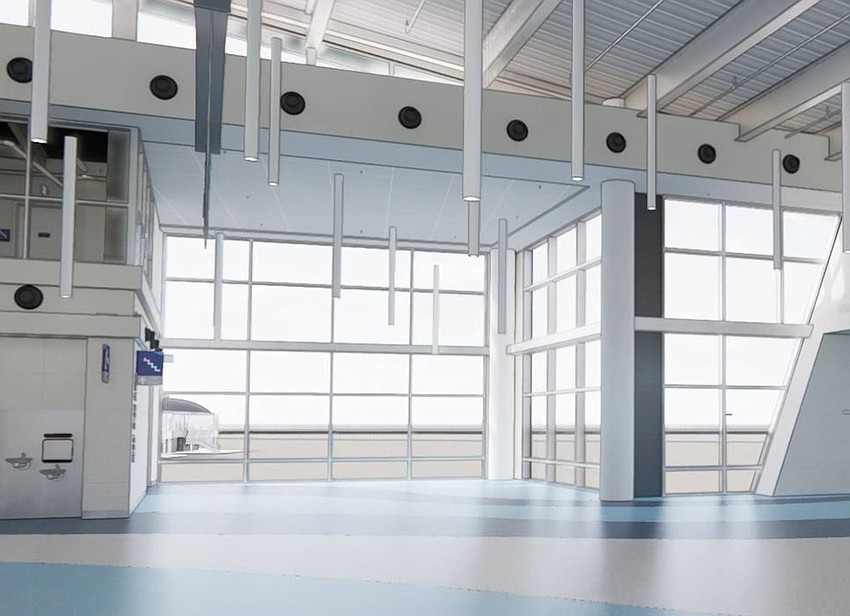 The planned play area at Jacksonville International Airport will be in the new Concourse B, now under construction.