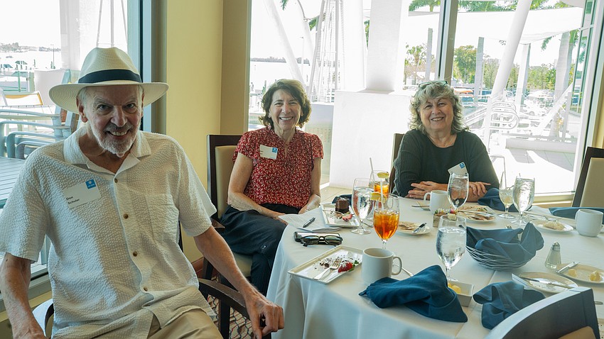 Don Schuler, Joan Blair and Shain Fishman attended the Longboat Key Democratic Club luncheon at the Sarasota Yacht Club Tuesday, Feb. 10.