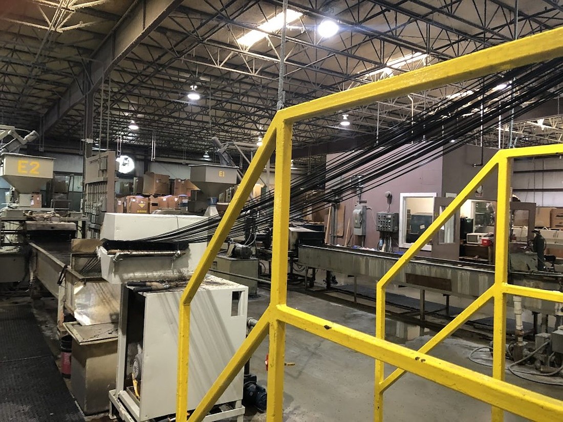 The plastic recycling plant is at 282 Cane Creek Road in Fletcher, North Carolina.