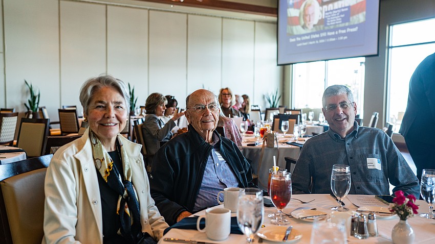 Peggy Stitzenberger, Don Stitzenberger and Peter Gentile attended the Longboat Key Democratic Club luncheon Tuesday, Feb. 10 at the Sarasota Yacht Club.